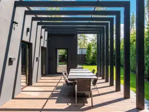 Timber deck and pergola